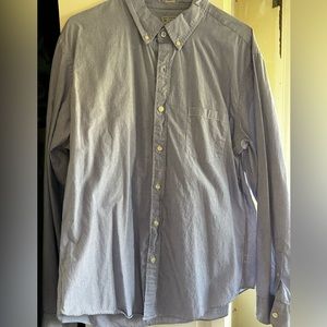JCREW. Men’s button down. Slim fit. Very skinny pin stripe. Light blue.